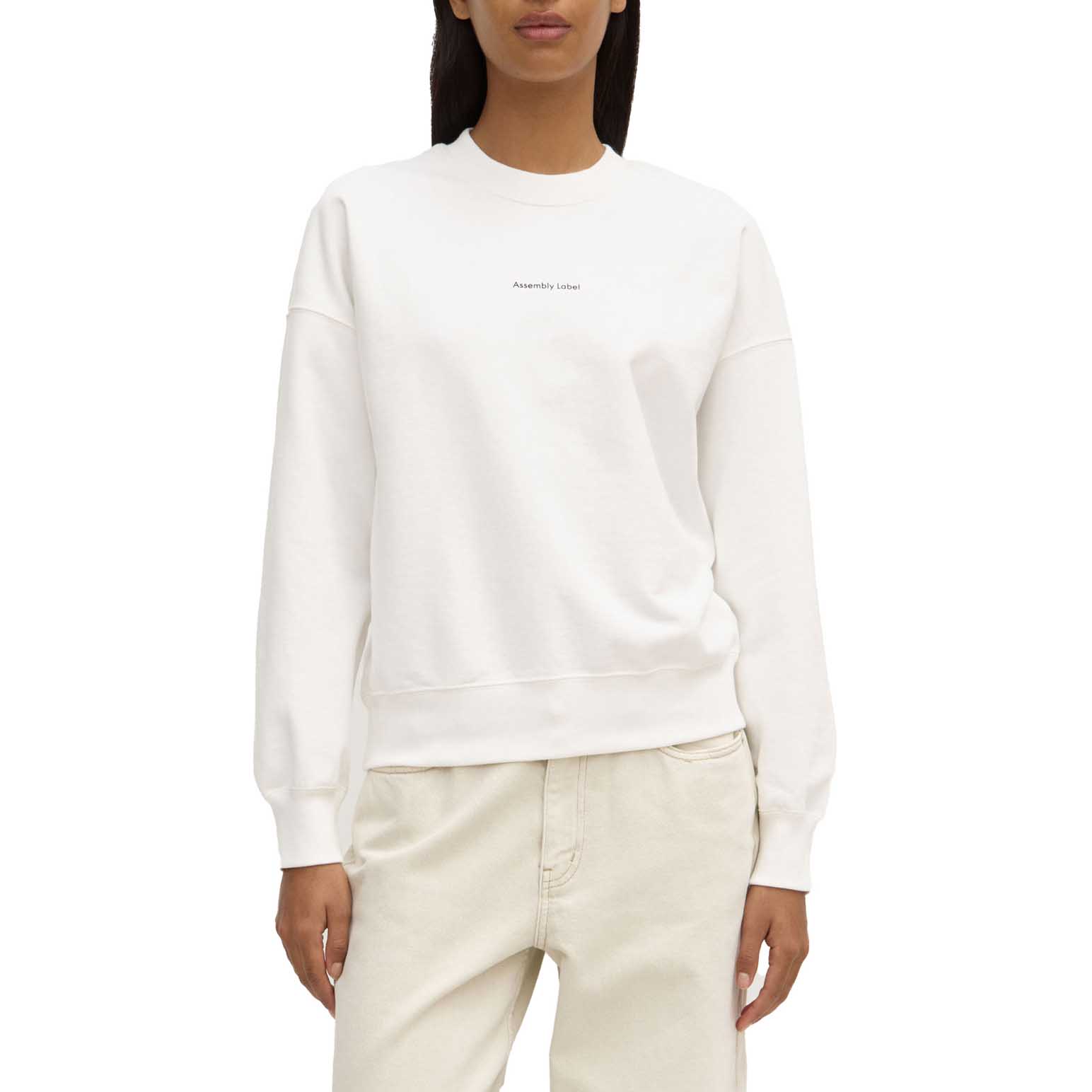 Assembly Label Womens Atelier Logo Fleece Antique White